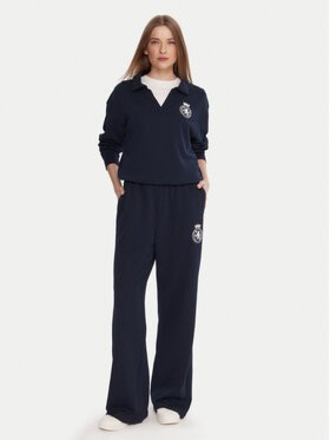 Tommy Hilfiger Spodnie dresowe UW0UW06081 Granatowy Wide Leg