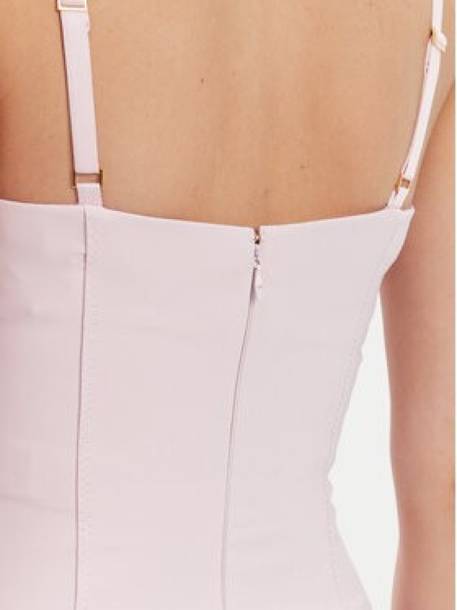 Elisabetta Franchi Sukienka koktajlowa AB-702-51E2 Fioletowy Regular Fit