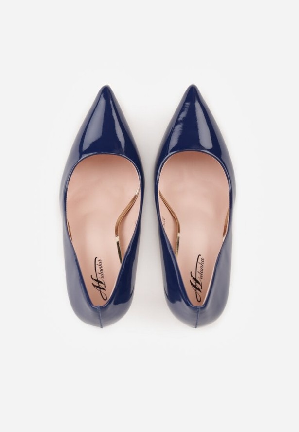 Granatowe Szpilki Cassildi