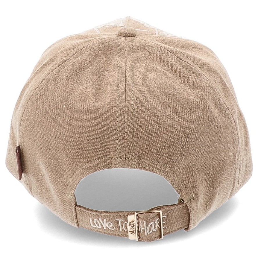 Beżowa Stylowa Damska Czapka Z Daszkiem Anekke