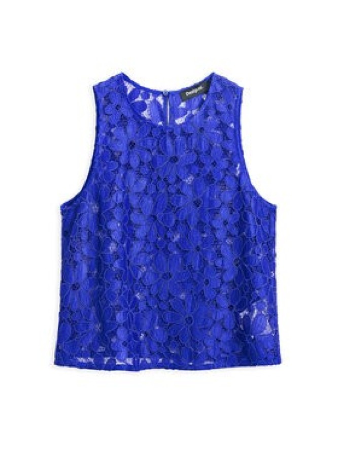 Desigual Top Tanatos 25SWBW25 Niebieski Slim Fit