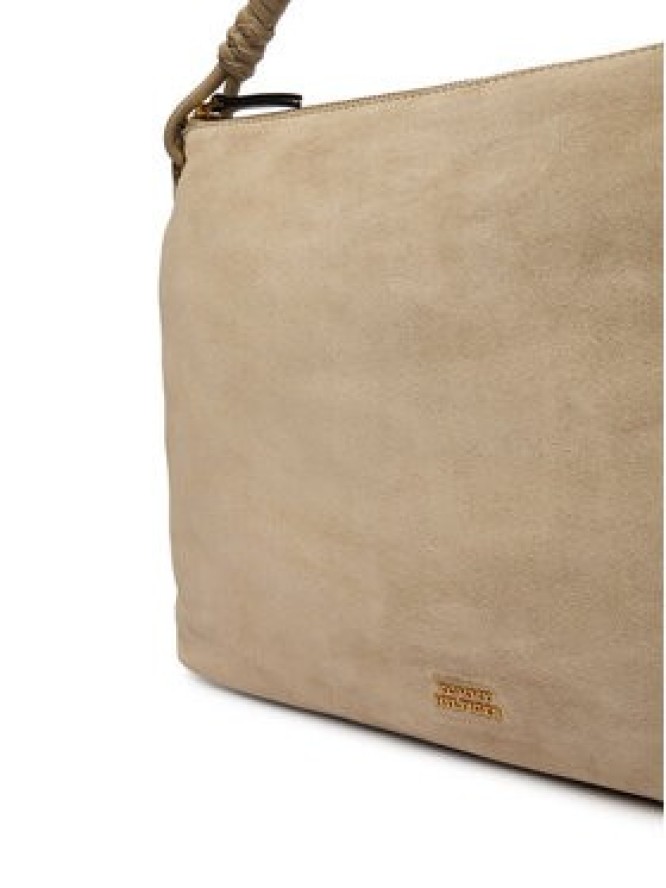 Tommy Hilfiger Torebka Th Statement Leather Bag Suede AW0AW18402 Beżowy