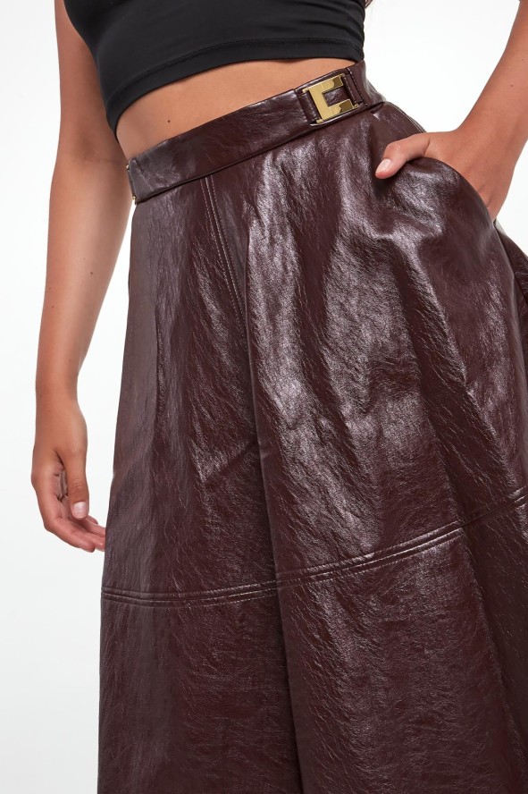 Spódnica midi z ekoskóry ELISABETTA FRANCHI