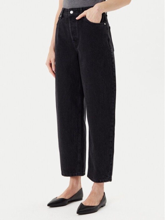 HUGO Jeansy Gimine_3 50544027 Czarny Mom Fit