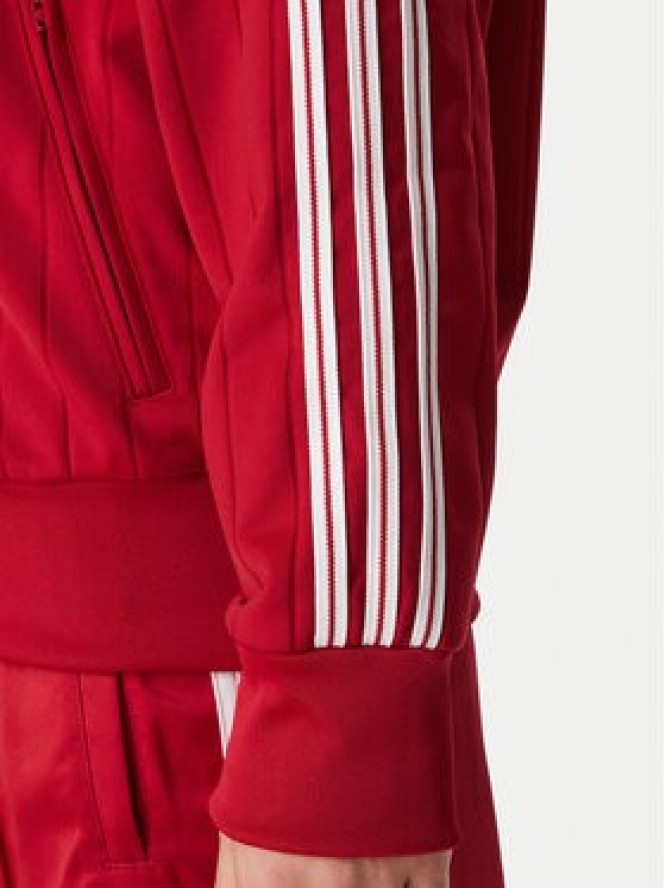 adidas Bluza Pinstripe Firebrid Loose Tracktop KS9984 Czerwony Regular Fit