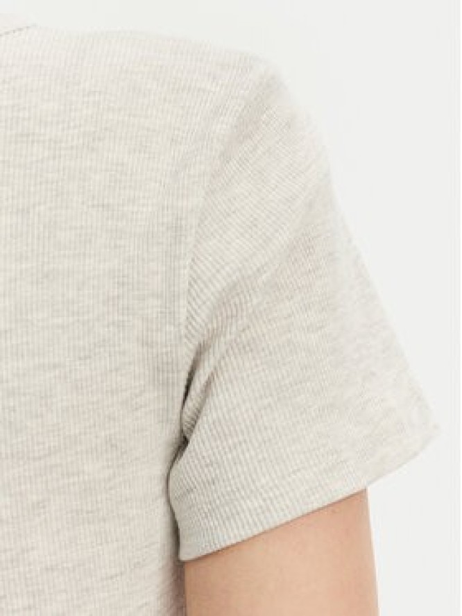 Pieces T-Shirt May 17154483 Szary Slim Fit