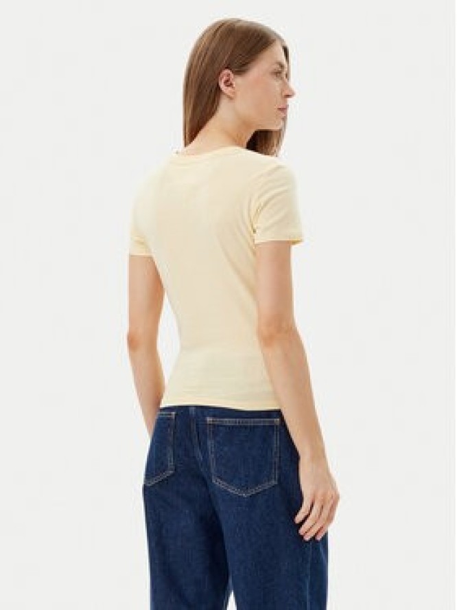 Tommy Jeans T-Shirt Essential DW0DW20316 Żółty Slim Fit
