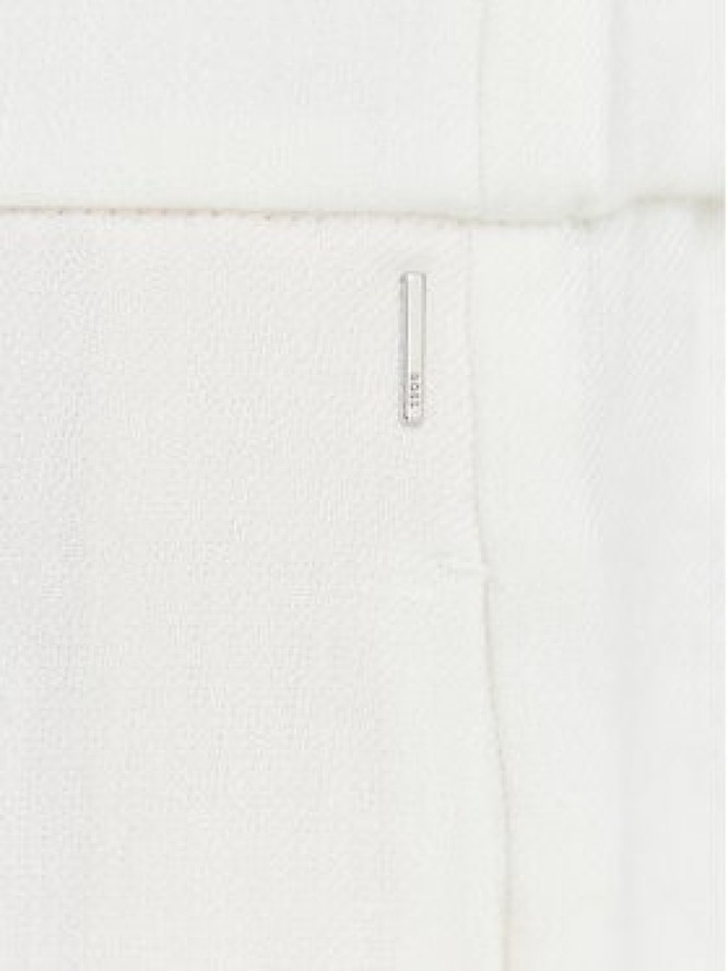 BOSS Spodnie materiałowe Tiana 50557443 Biały Relaxed Fit