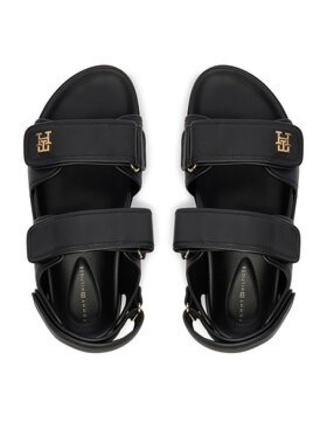 Tommy Hilfiger Sandały Leather Sporty Platform Sandal FW0FW09119 Czarny