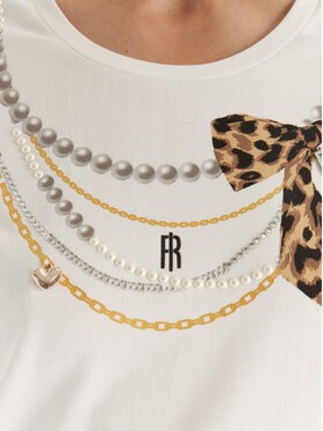 Fracomina T-Shirt FR25WT3004J40108 Biały Regular Fit