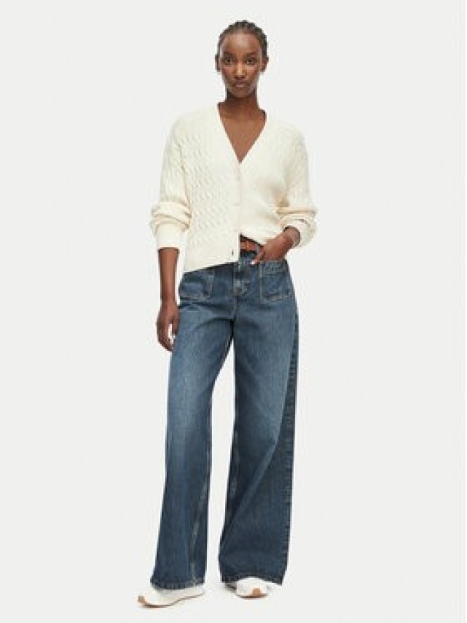 Tommy Hilfiger Kardigan WW0WW50078 Kremowy Relaxed Fit