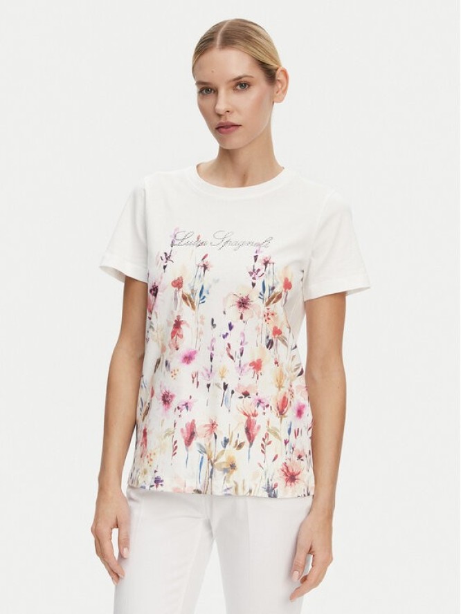 Luisa Spagnoli T-Shirt Boemi 542083 Biały Regular Fit