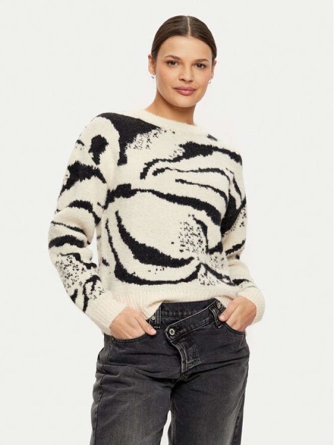 Morgan Sweter 242-MZOU Beżowy Regular Fit