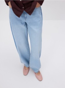 Skórzane baleriny - pastelowy róż