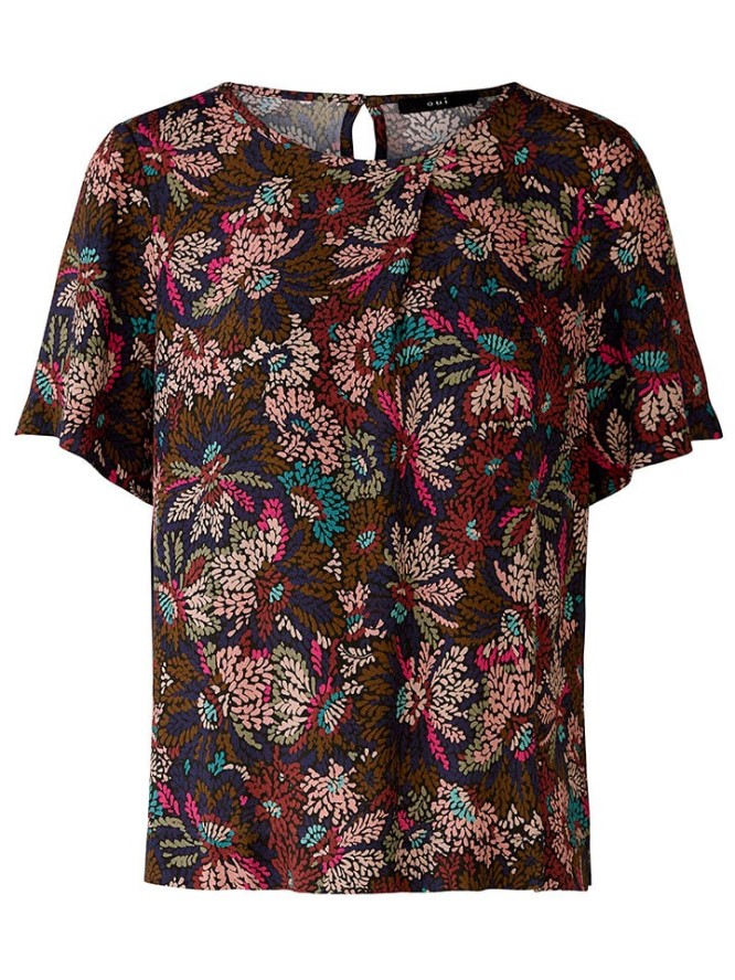 Oui Bluzka w kolorze czarno-brązowym rozmiar: 36