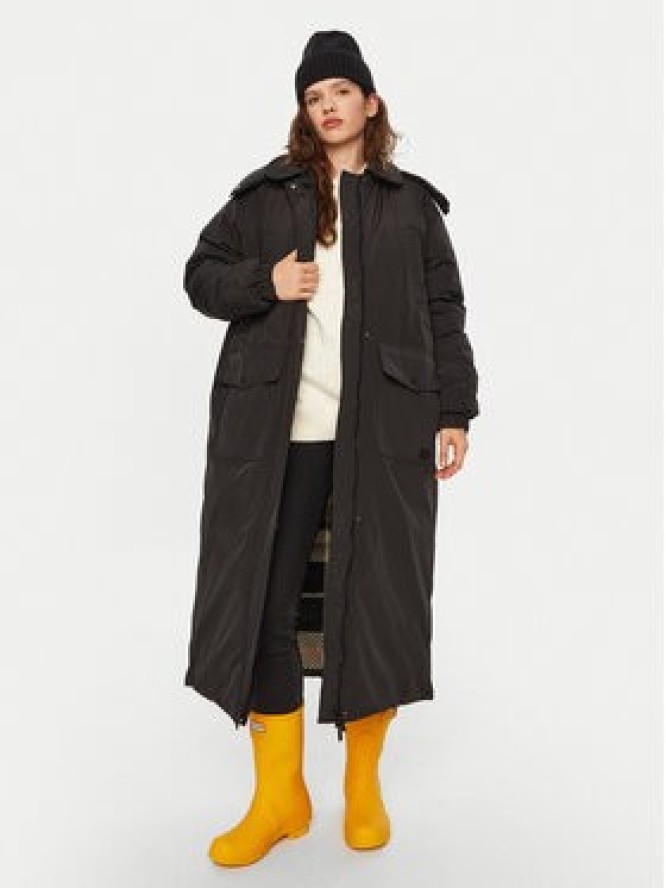 Hunter Płaszcz przejściowy HARW0014242 Czarny Regular Fit