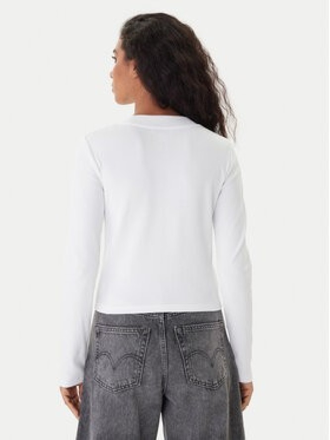 Calvin Klein Jeans Bluzka Monogram LV047A803G Biały Slim Fit