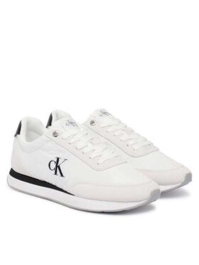 Calvin Klein Sneakersy Retro Runner Ess Mix Mat Wmn YW0YW01990 Biały