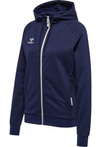 Damska bawełniana bluza z kapturem zapinana na zamek Hummel Move Grid