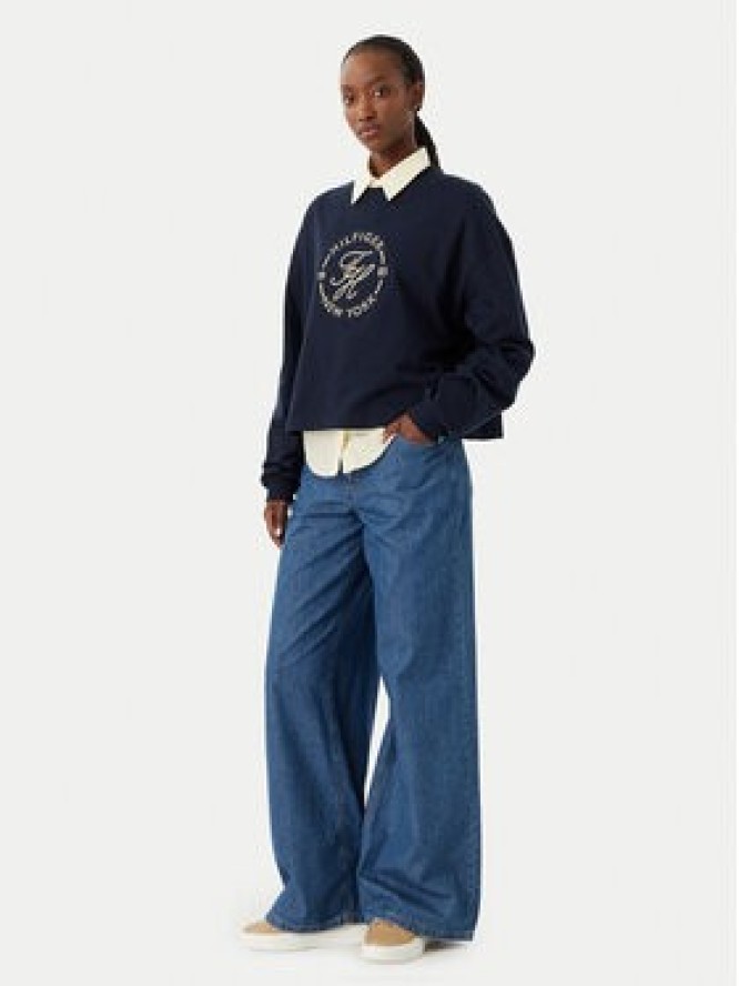 Tommy Hilfiger Bluza WW0WW50969 Granatowy Relaxed Fit