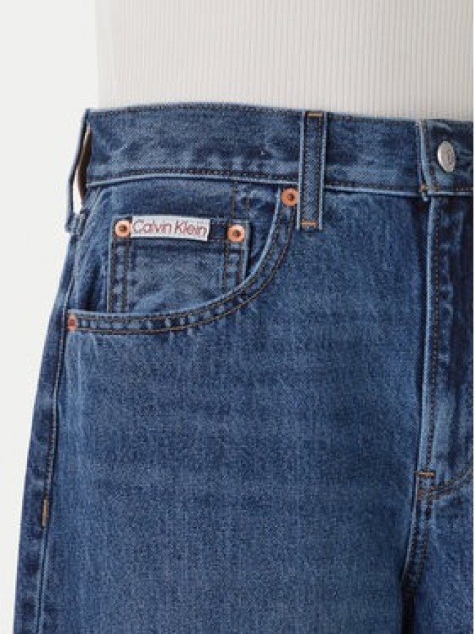 Calvin Klein Jeans Jeansy LV047F727G Granatowy Wide Leg