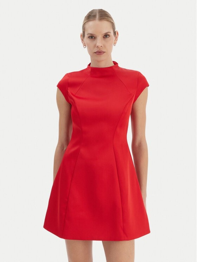 Bardot Sukienka koktajlowa Delphi 59329DB2 Czerwony Slim Fit