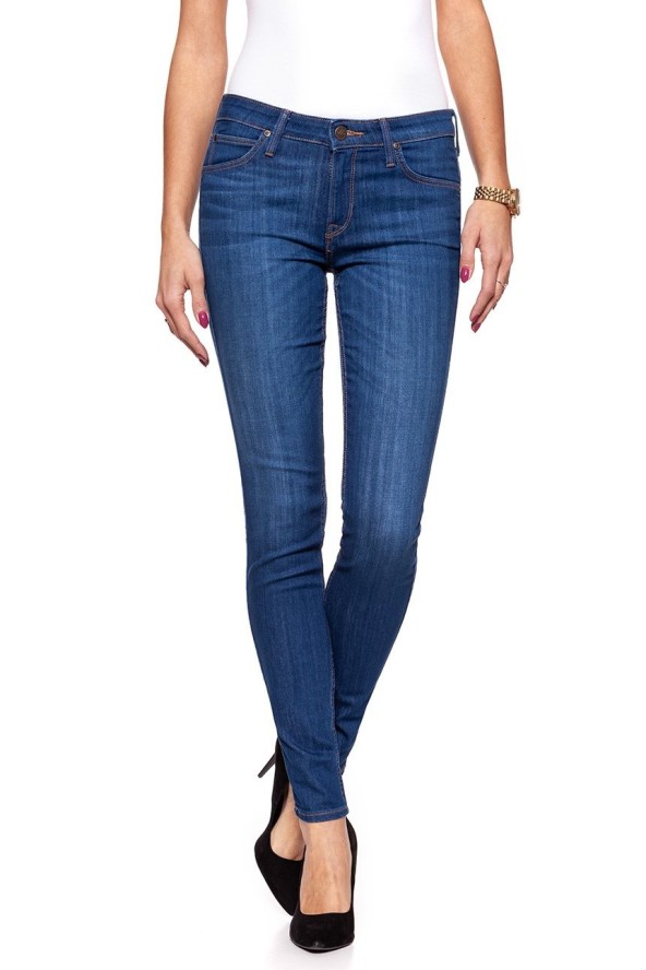 SPODNIE DAMSKIE LEE SCARLETT BRIGHTBLUE WORN L526PFRU 112111791