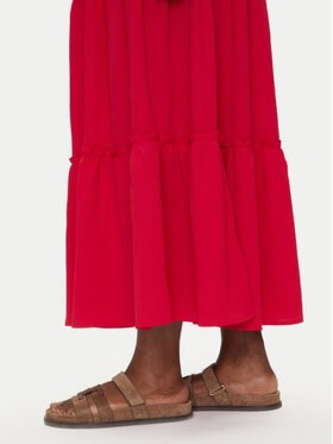 Iconique Sukienka letnia IC25-009 Czerwony Regular Fit