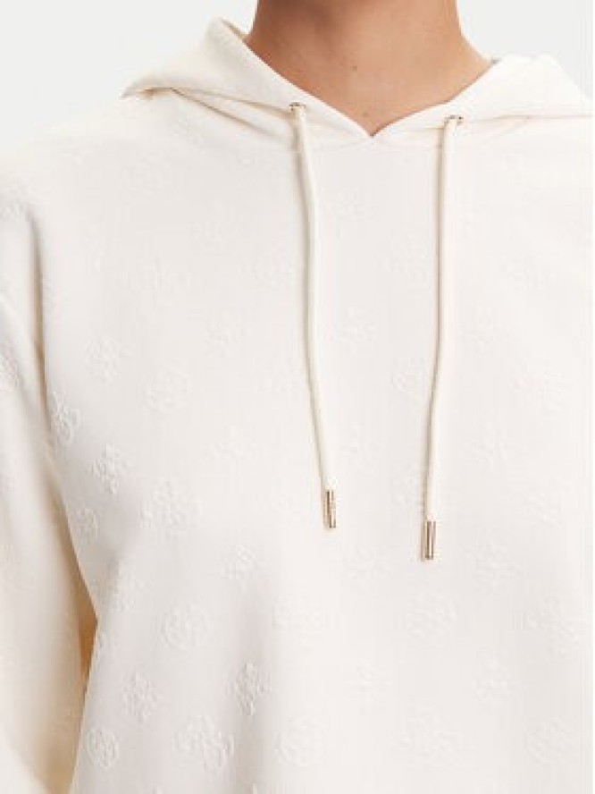 Guess Bluza V5YQ04 KBSL2 Écru Regular Fit