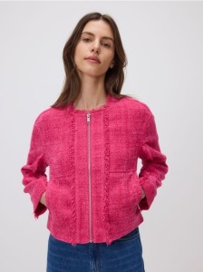 Strukturalna kurtka - intensywny róż