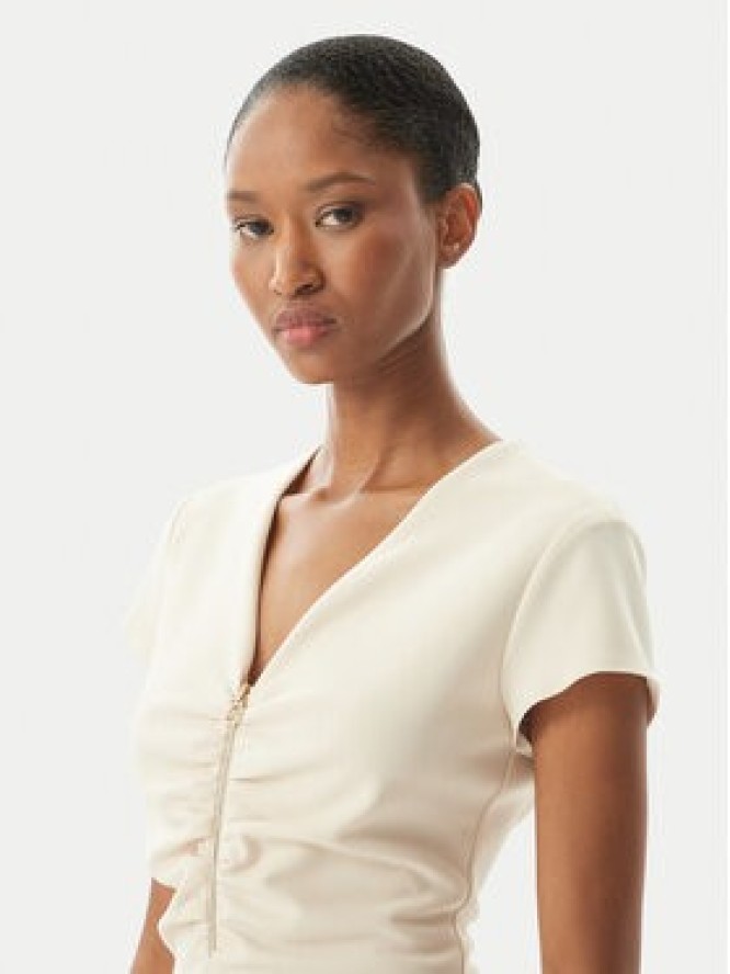 Rinascimento Sukienka koktajlowa CFC0123774003 Beżowy Regular Fit