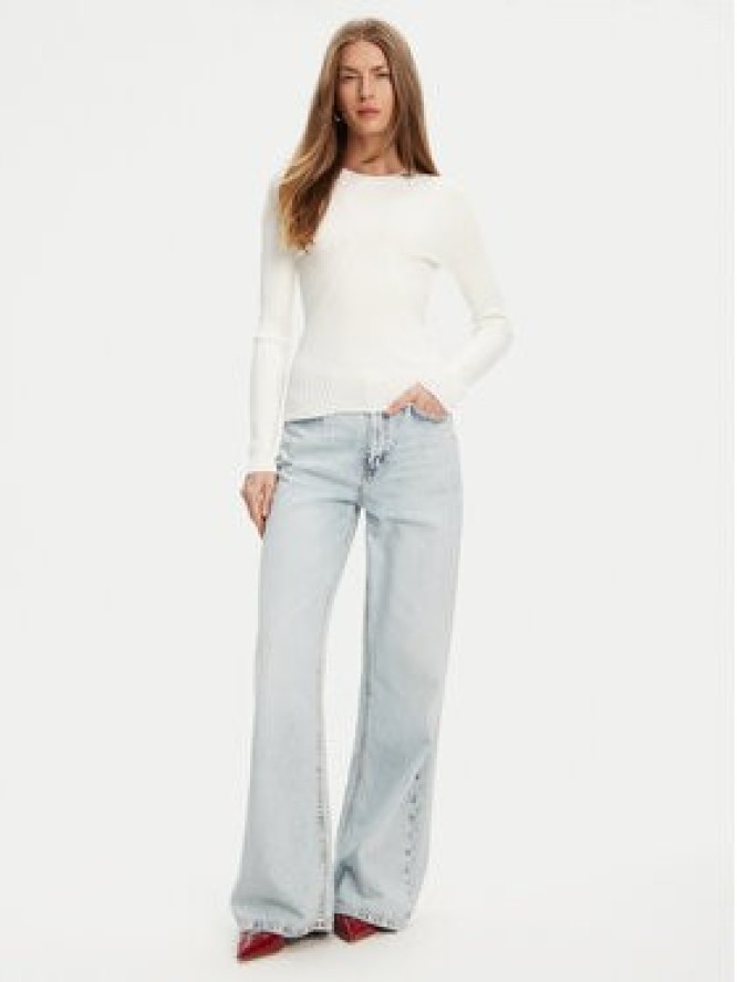 Guess Sweter W5YR08 Z0040 Biały Regular Fit