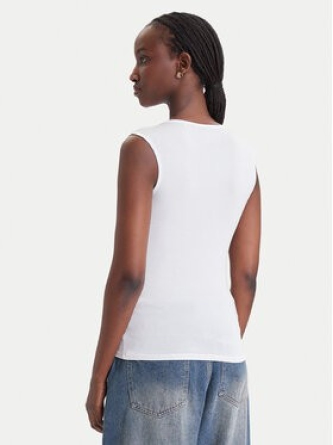 Guess Top W6YP1 7K3881 Biały Slim Fit