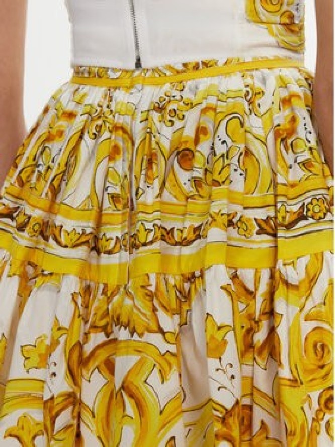 Dolce&Gabbana Spódnica mini F4CB1T HH5DV Żółty Regular Fit