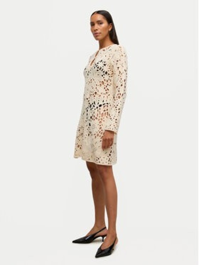 Vero Moda Sukienka koktajlowa Awalison 10342832 Beżowy Regular Fit