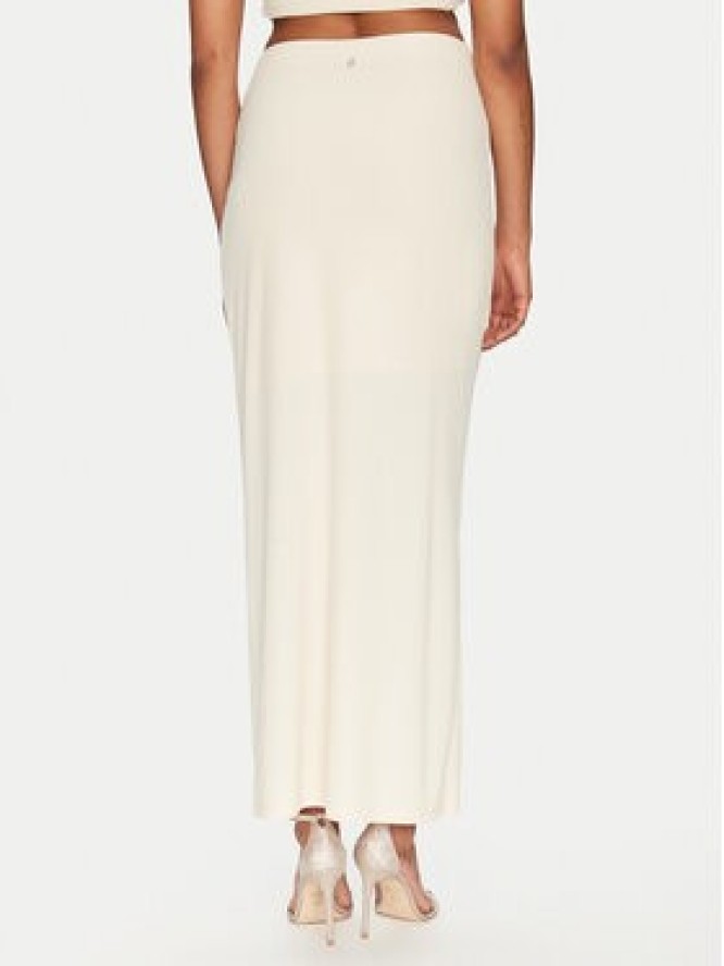 Guess Spódnica midi W5GD0E KAQL2 Beżowy Regular Fit