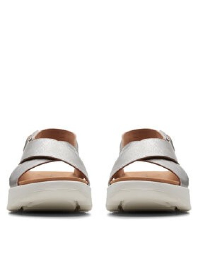 Clarks Sandały DashLite Wish 26171951 Srebrny