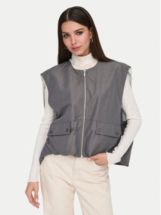ONLY Bezrękawnik Mary 15338137 Szary Loose Fit