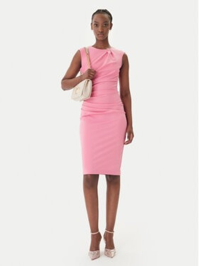 Rinascimento Sukienka koktajlowa CFC0127683003 Różowy Slim Fit