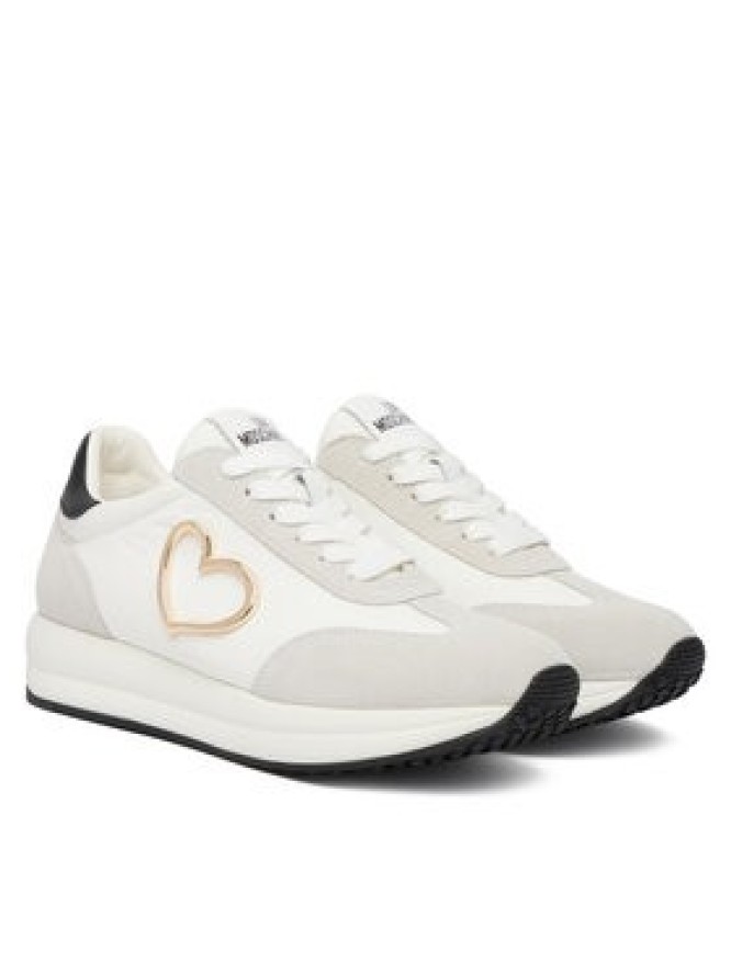 LOVE MOSCHINO Sneakersy JA15344G1OINC10A Biały