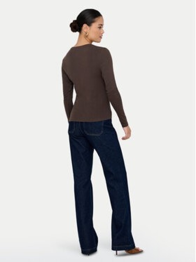 ONLY Bluzka Riley 15323159 Brązowy Slim Fit