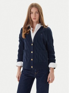 Tommy Hilfiger Kardigan WW0WW43089 Granatowy Regular Fit