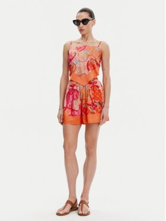 Guess Top E5GH02 WH4V0 Pomarańczowy Regular Fit