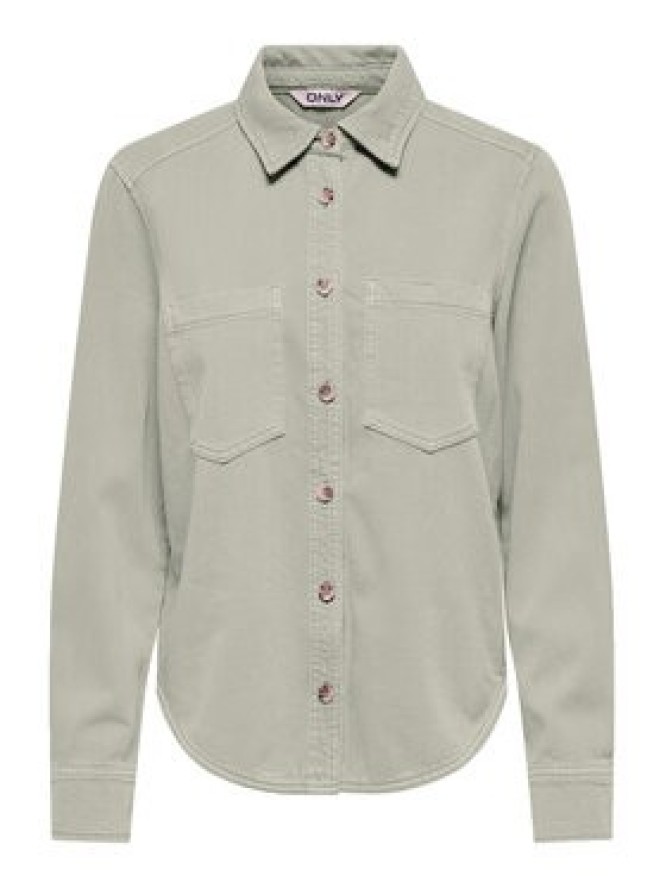 ONLY Koszula jeansowa Silla 15338783 Zielony Slim Fit