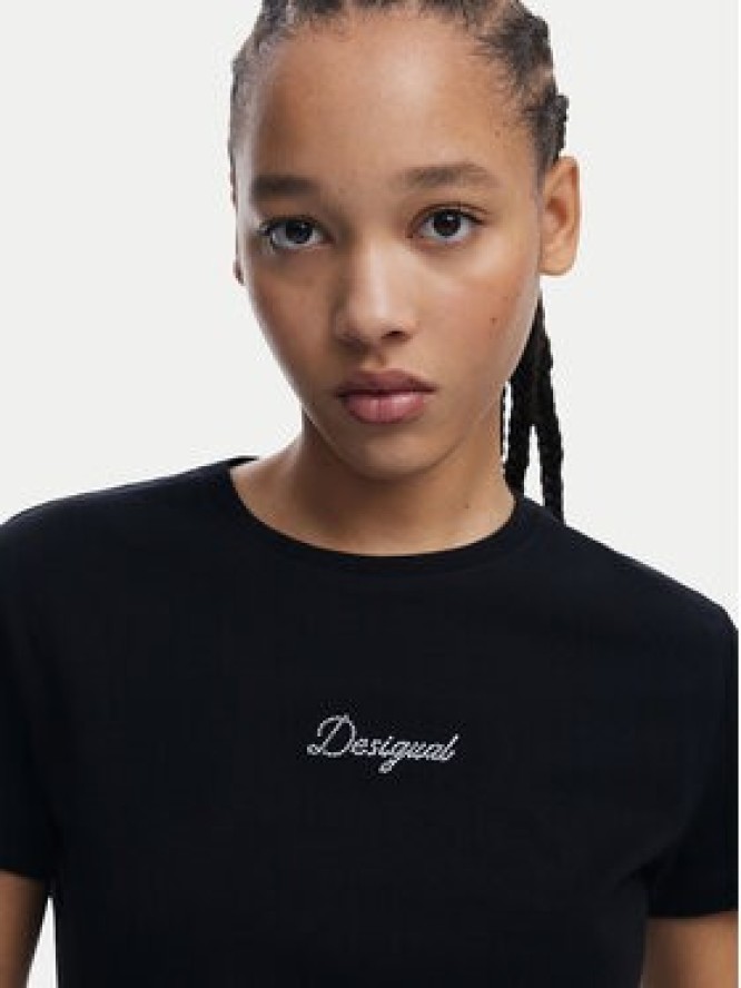 Desigual T-Shirt 25SWTK15 Czarny Regular Fit