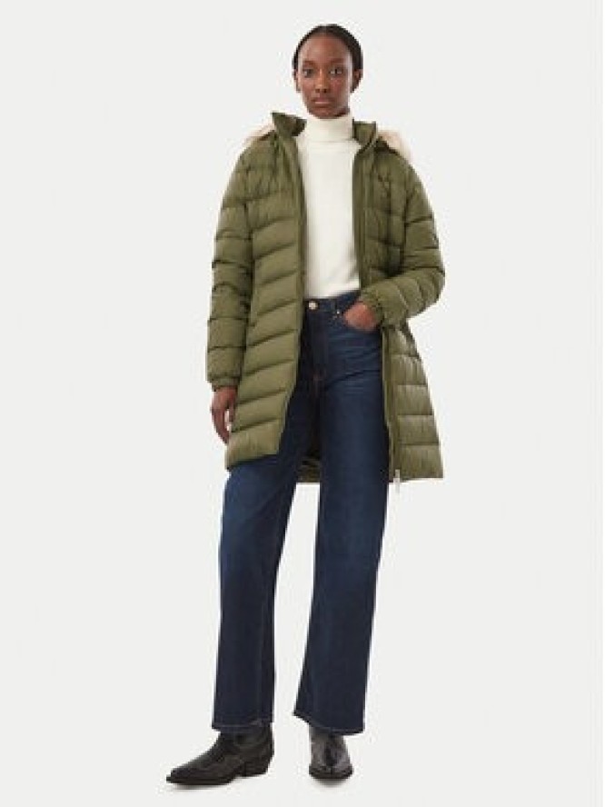 Tommy Jeans Kurtka puchowa Essential DW0DW18864 Zielony ciemny Slim Fit