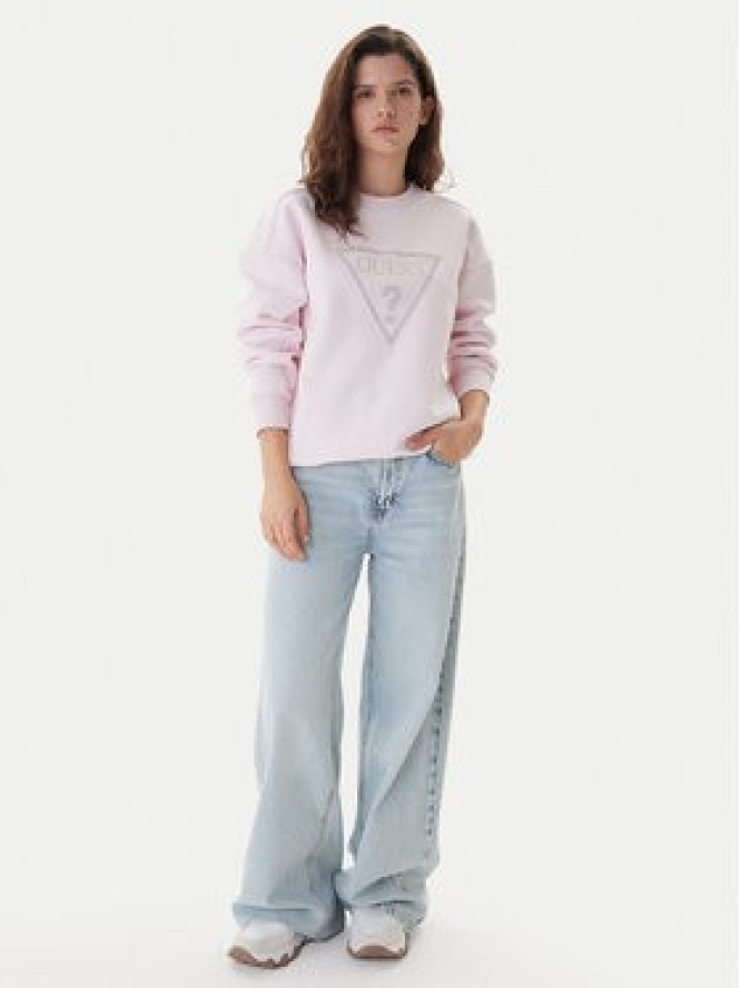 Guess Bluza W6RQ16 KB681 Różowy Regular Fit