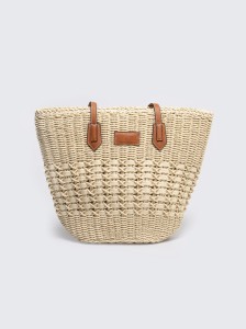 Torebka damska pleciona beżowa Signa 801