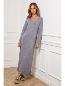 Joséfine Sukienka dzianinowa "Dovel" w kolorze szarym rozmiar: M