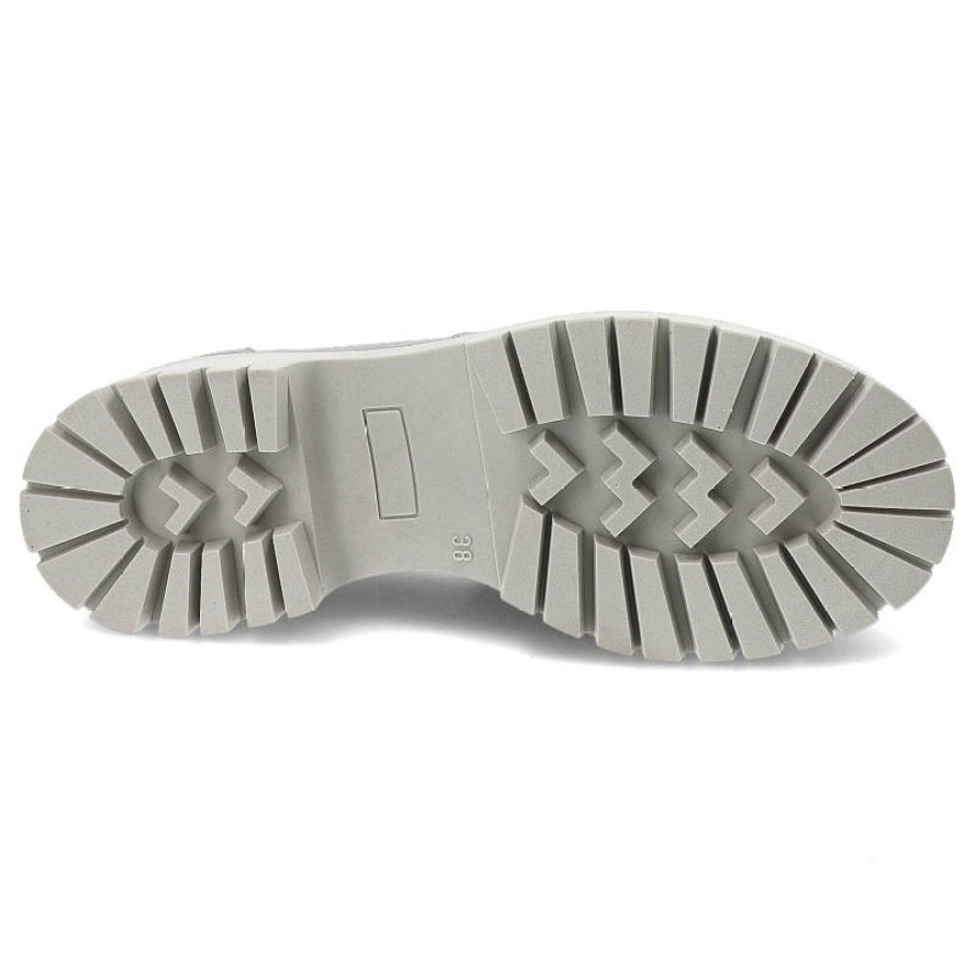 Szare Mokasyny Nessi Damskie Modne Buty